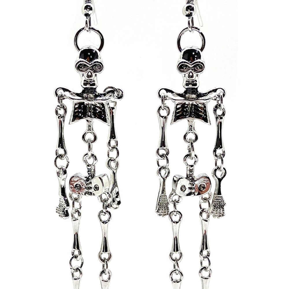 Spooky Skeleton Dangling Earrings